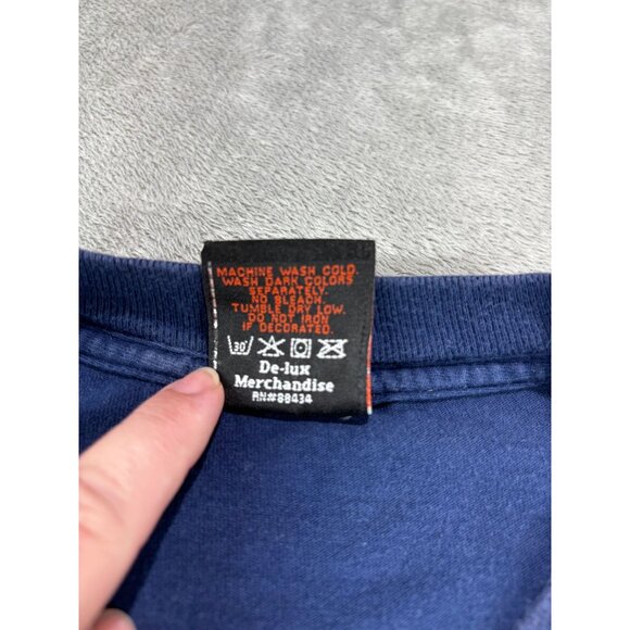 2003 Harley Davidson Las Vegas T-Shirt Blue Size L Bar Shield  Chrome USA - Picture 5 of 12